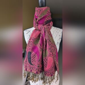 100% PASHMINA Paisley Shawl Scarf